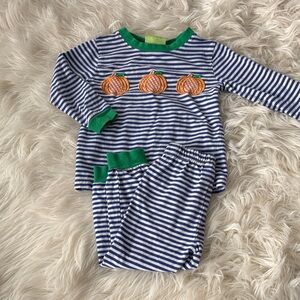 Striped Pumpkin Pajama Set - Classic whimsy
